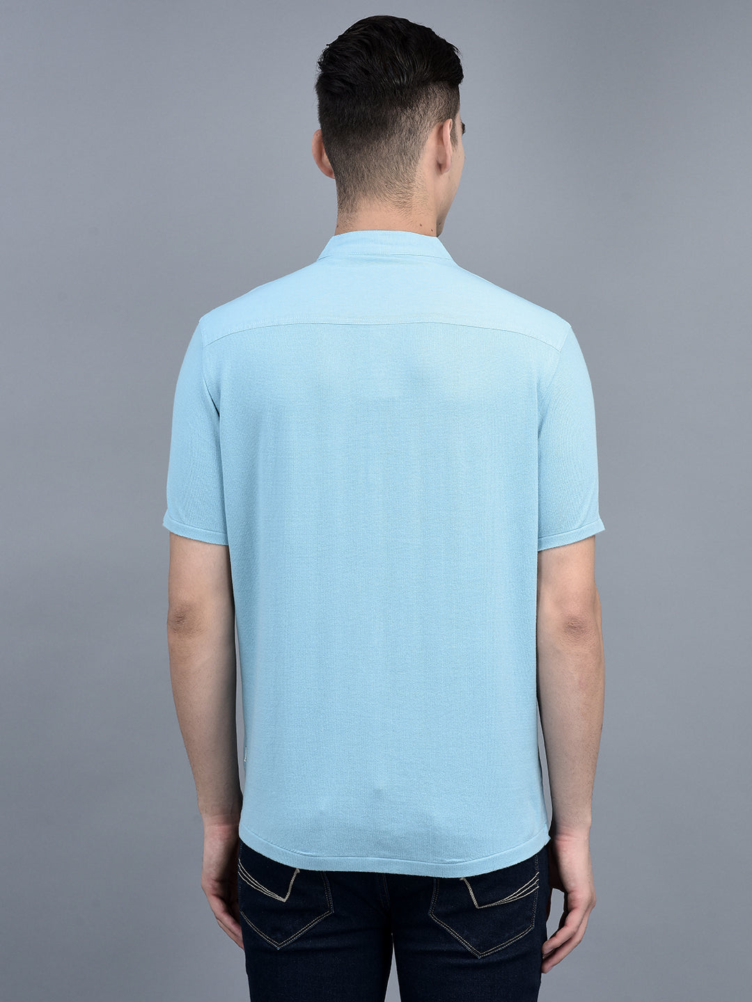Canoe Men Round Neck Short Sleeve Length Regular Fit Knitted T-Shirt