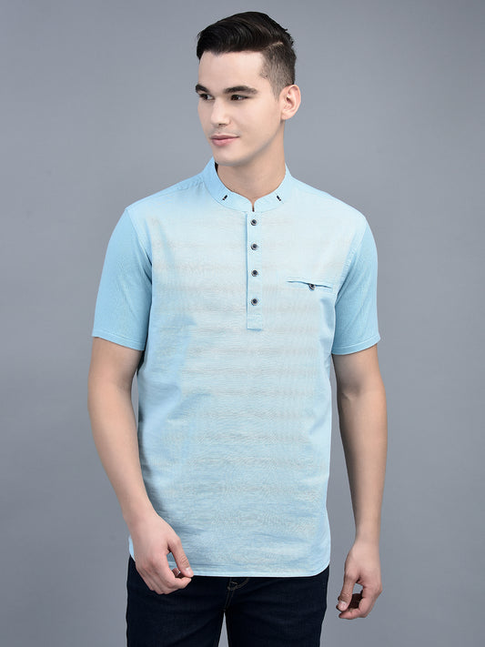 Canoe Men Round Neck Short Sleeve Length Regular Fit Knitted T-Shirt