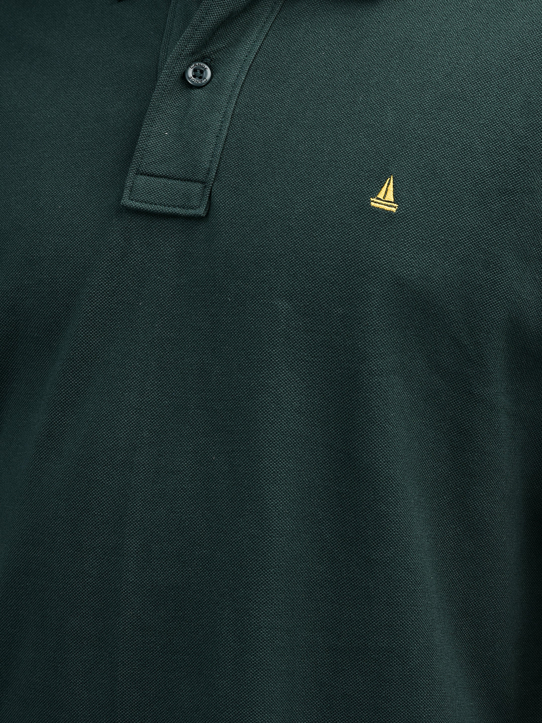 Canoe Men Short Sleeve Polo Neck Solid Pattern T-Shirt