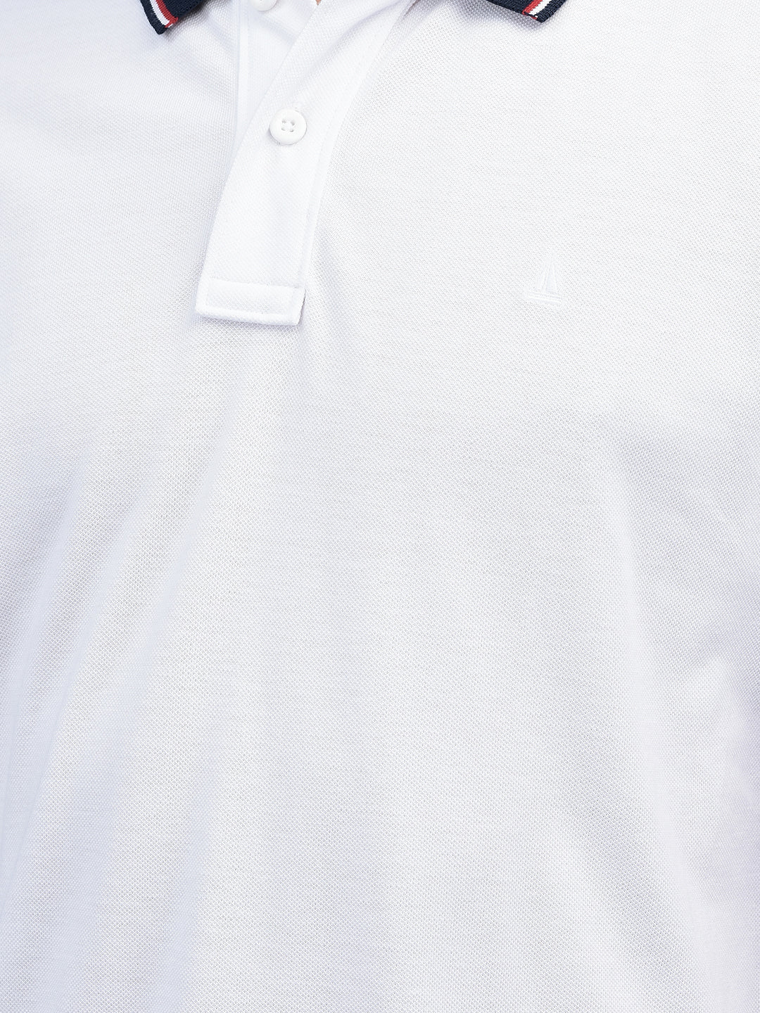 Canoe Men Short Sleeve Polo Neck Solid Pattern T-Shirt