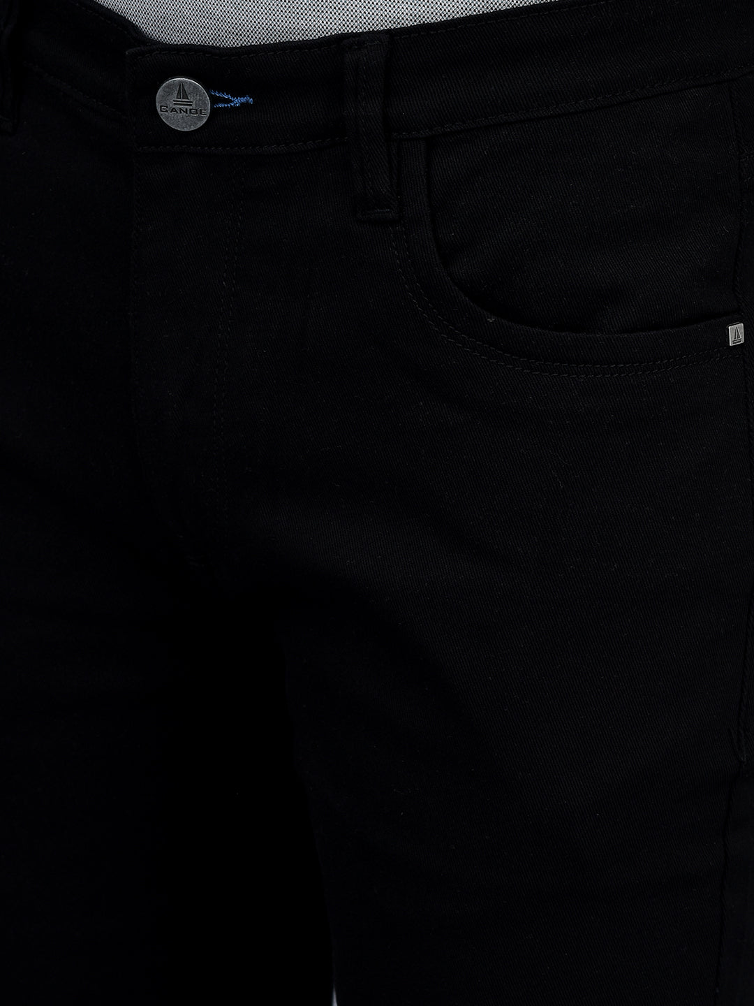 Canoe Men Regular fit Mid-Rise Full Length Five Pockets Denim Trouser