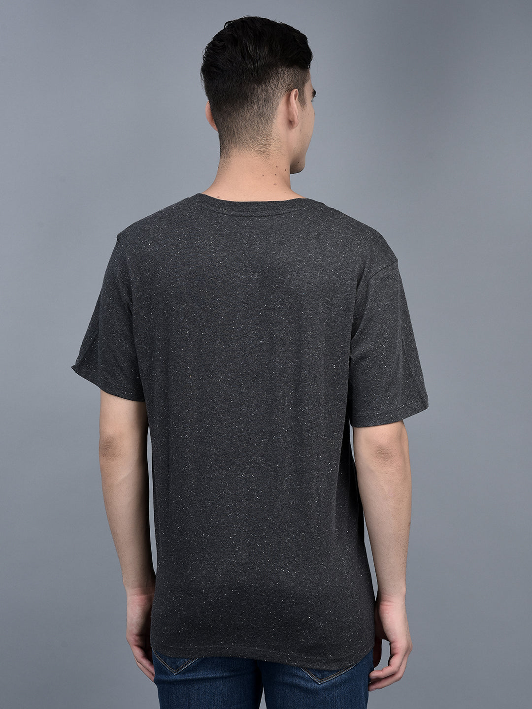 Canoe Men Short Sleeve Polo Neck Solid Pattern T-Shirt