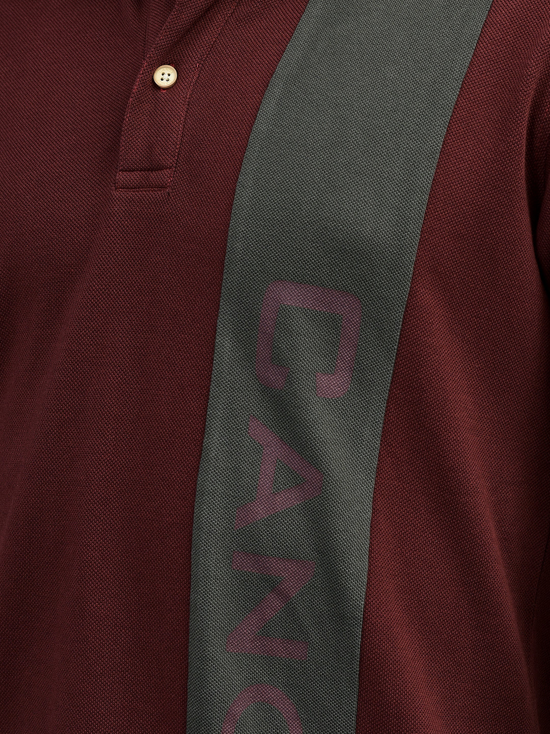Canoe Men Short Sleeve Polo Neck Printed Pattern T-Shirt