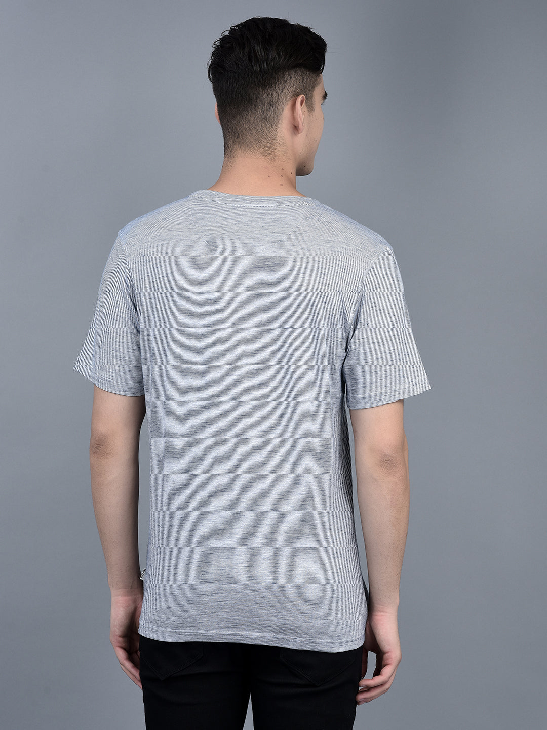 Canoe Men Short Sleeve Polo Neck Solid Pattern T-Shirt