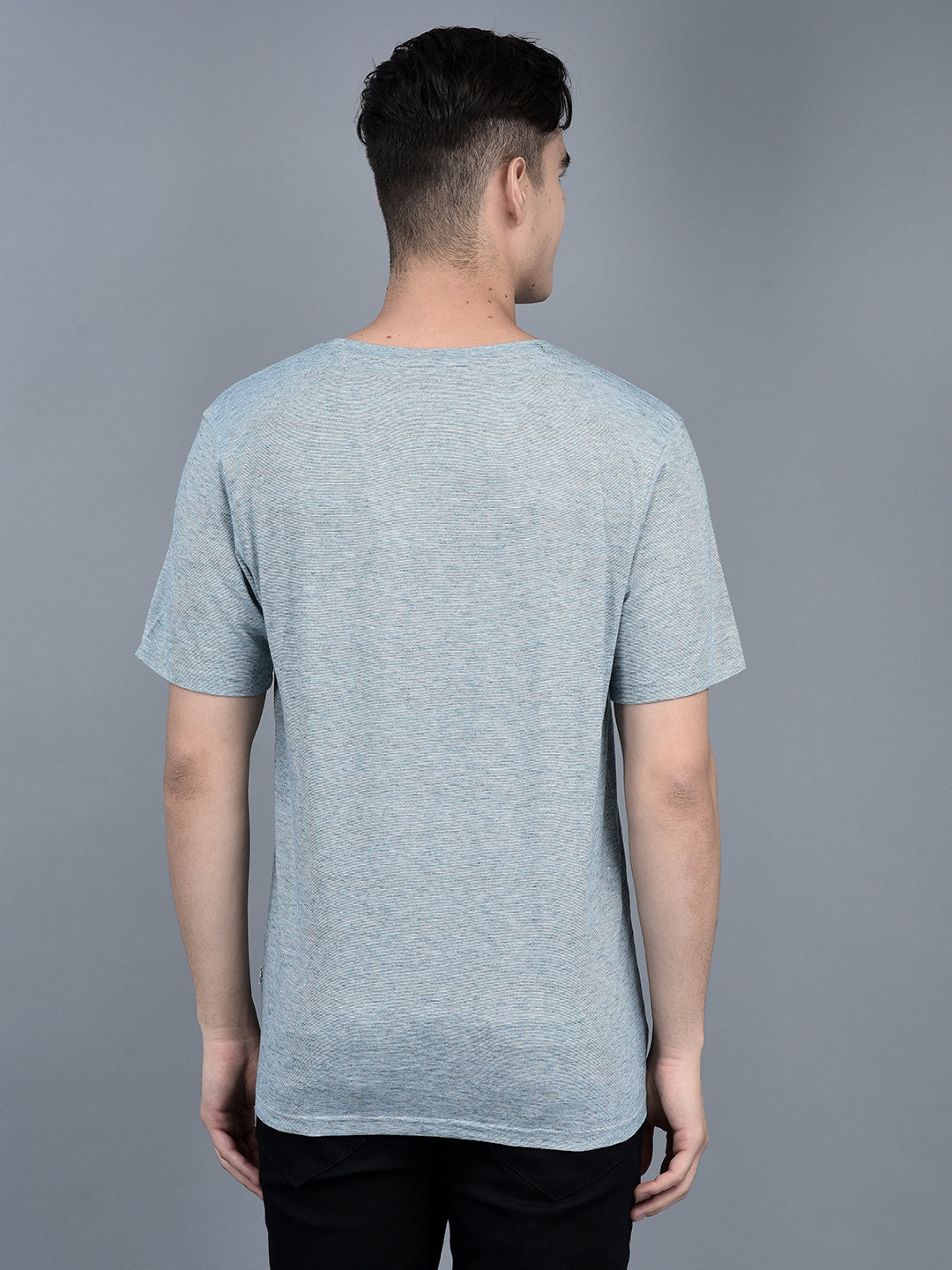 Canoe Men Short Sleeve Polo Neck Solid Pattern T-Shirt