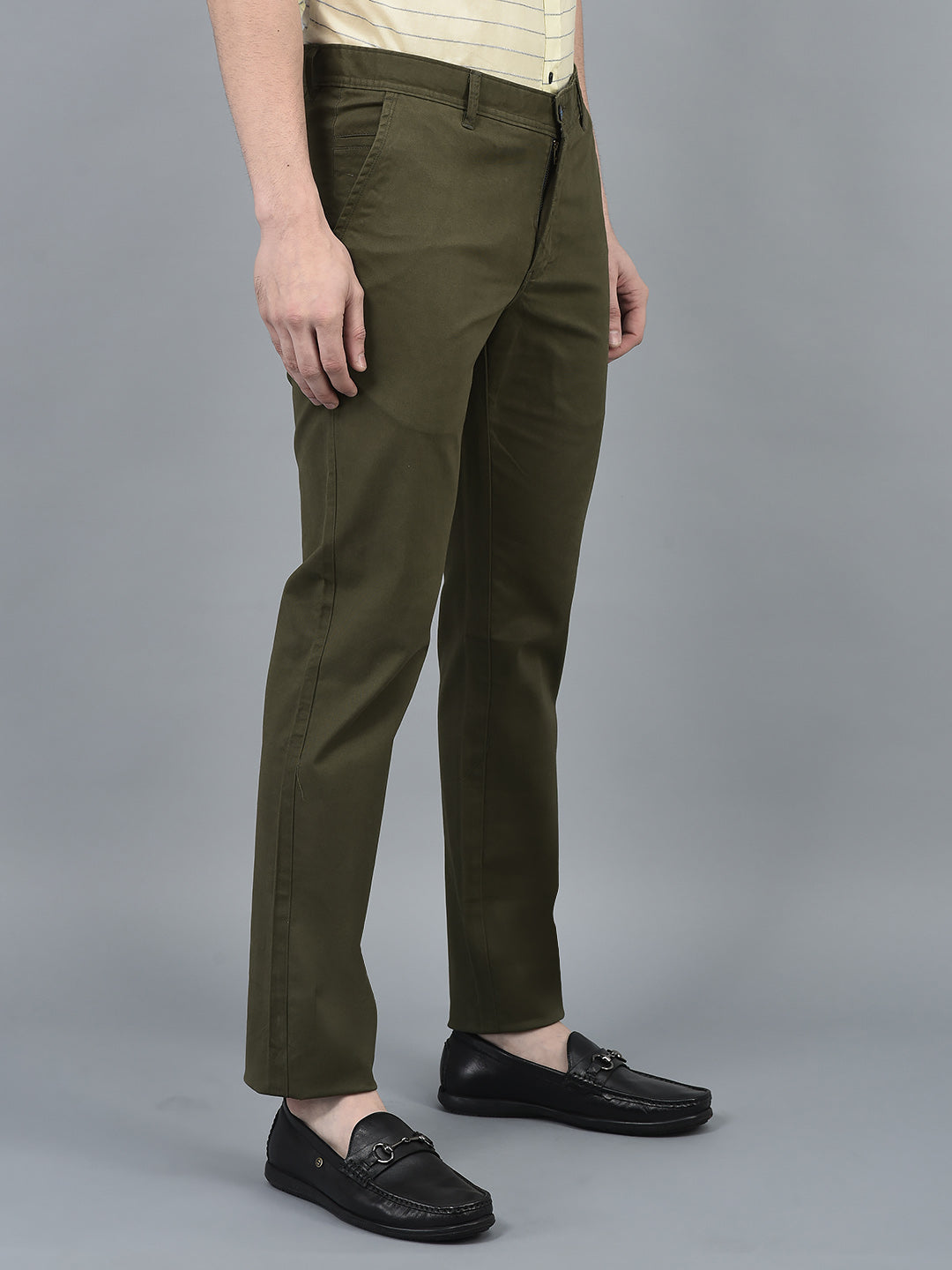 Canoe Men Casual Coffee Cotton Fabric Button Closure Solid