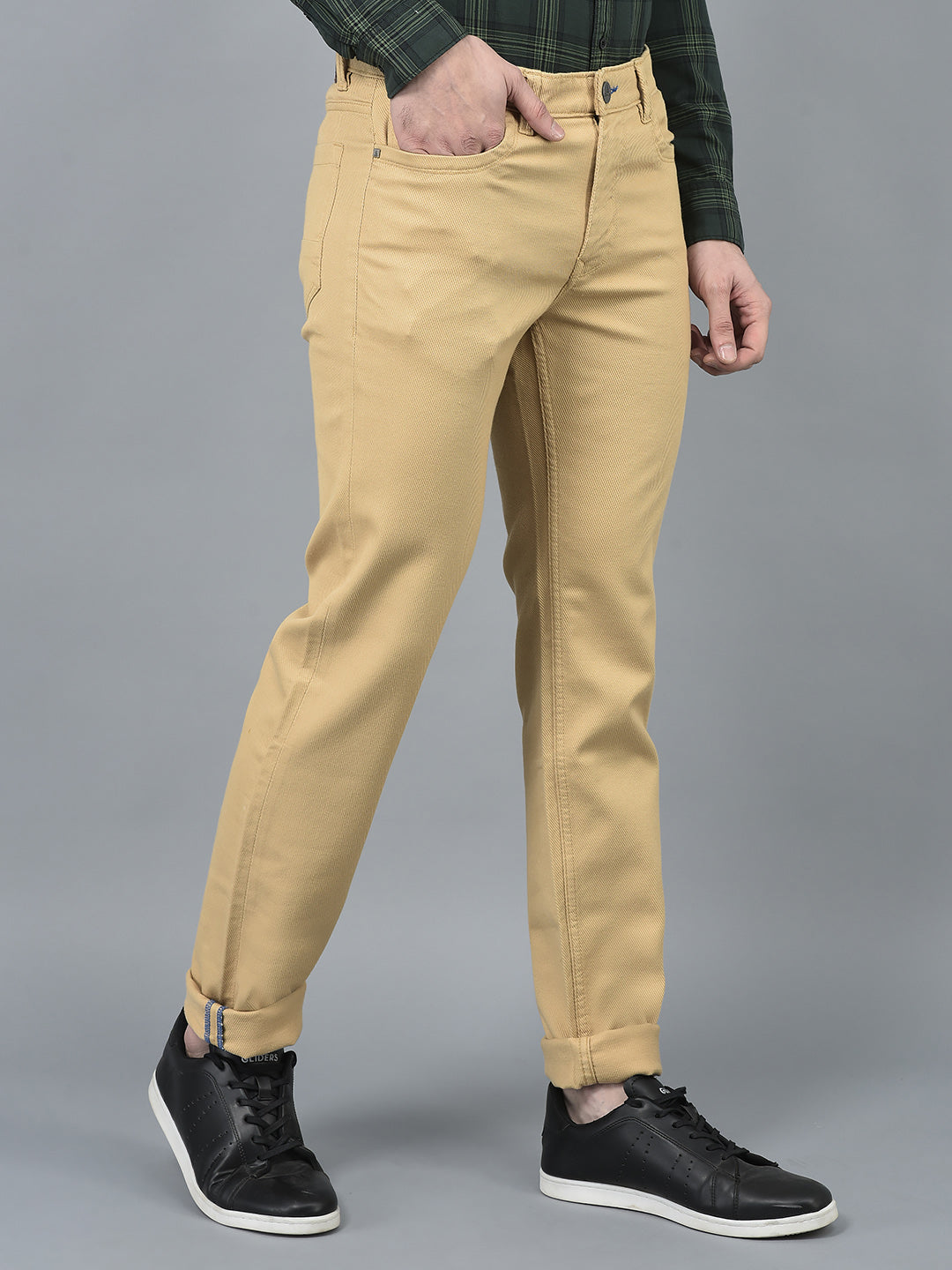 Canoe Men Casual Color Cotton Fabric Button Closure Faded