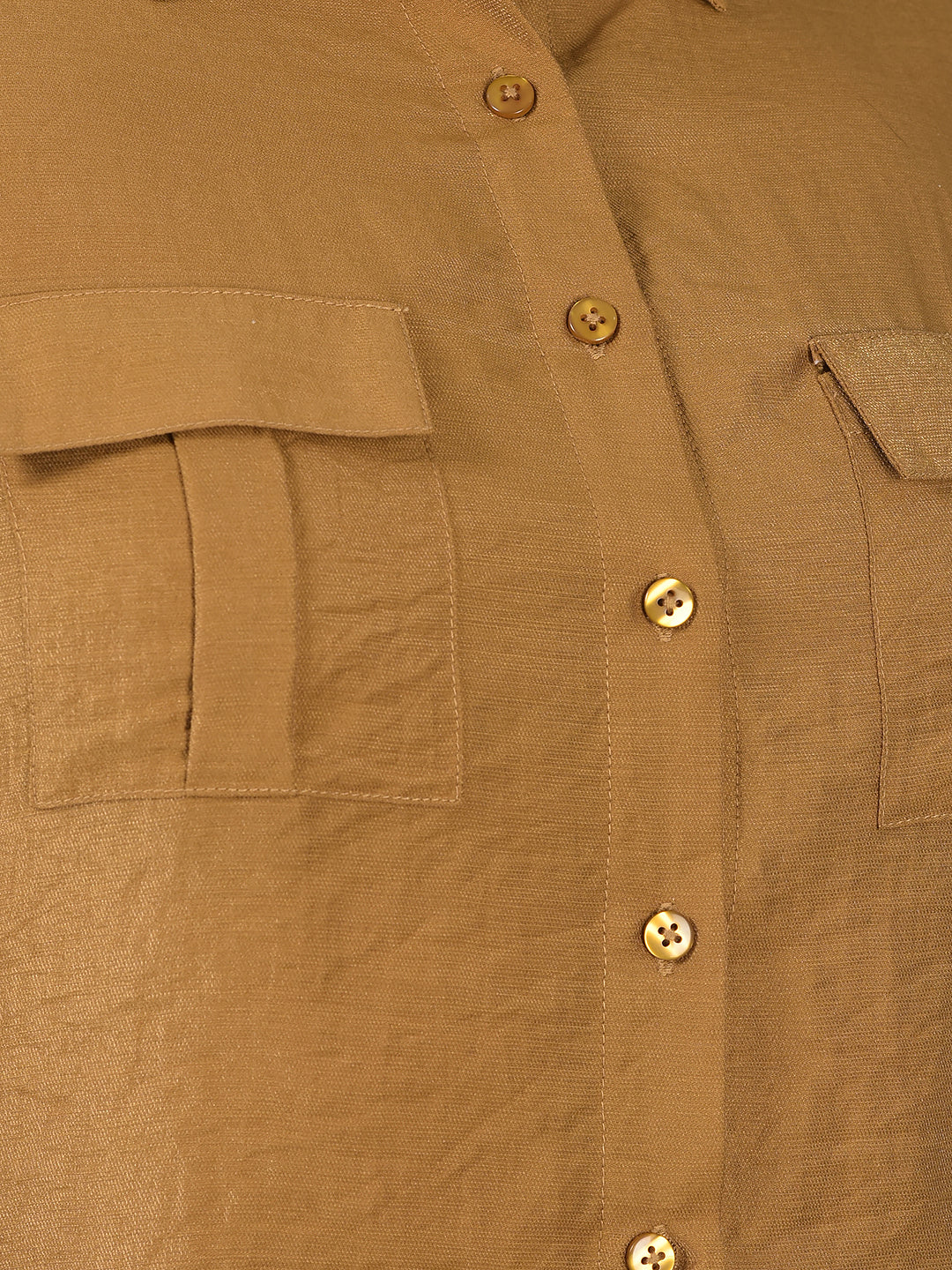 Canoe Women Long Sleeve Relaxed Fit Regular Length Button Placket Shirt