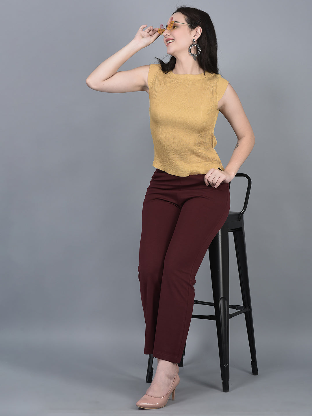 Canoe Women Sleeveless Sleeve Round Neck T-Shirt