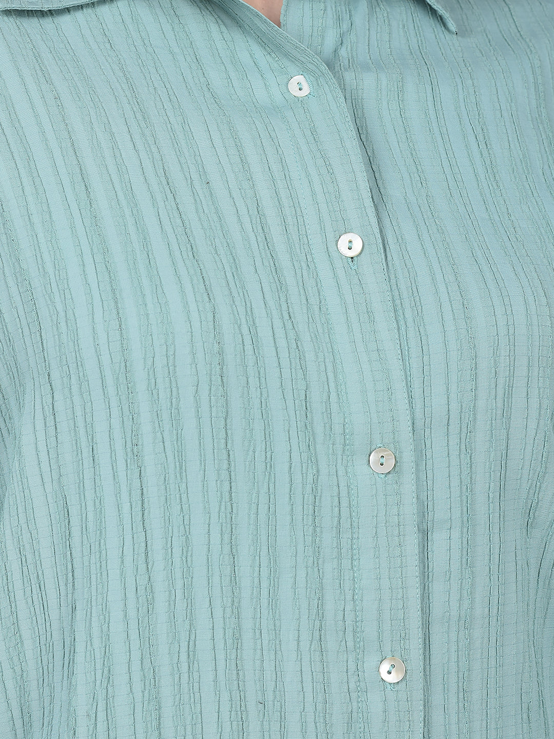 Canoe Women Shirt Collar Full Button Placket