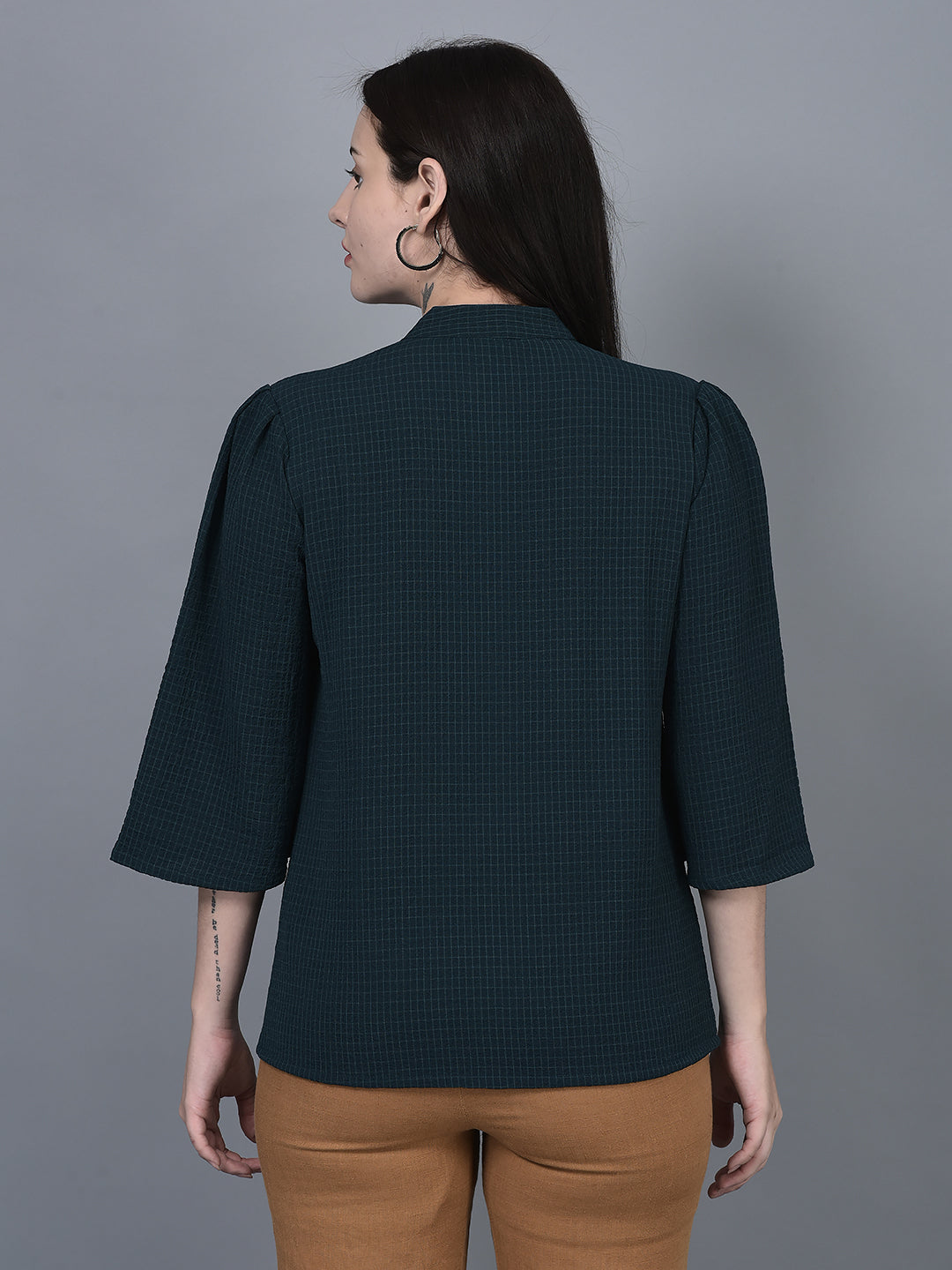 Copy of Canoe Women Full Button Placket Three Fourth Sleeve