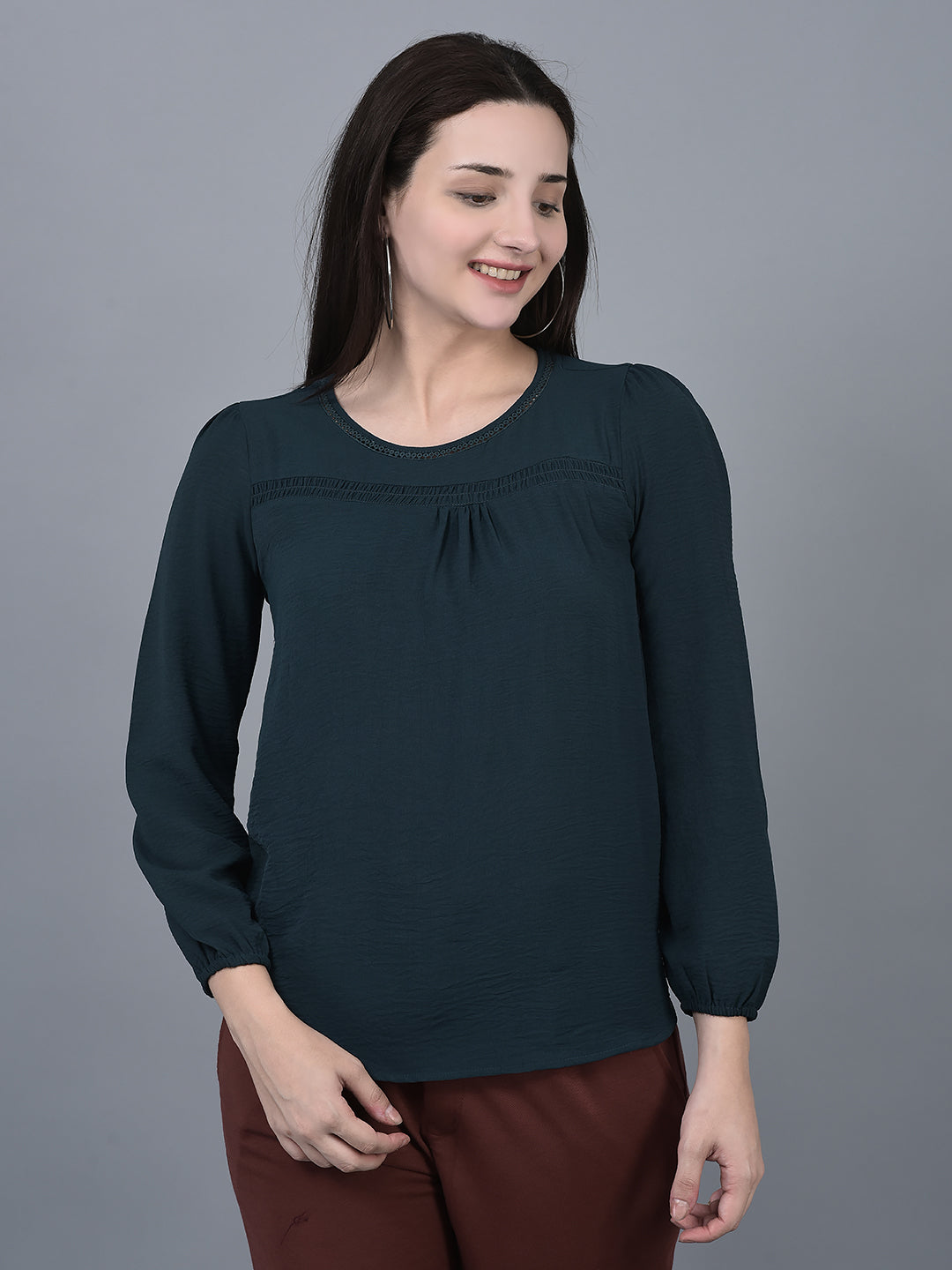 CANOE WOMEN Top Full Length Sleeve Round Neck