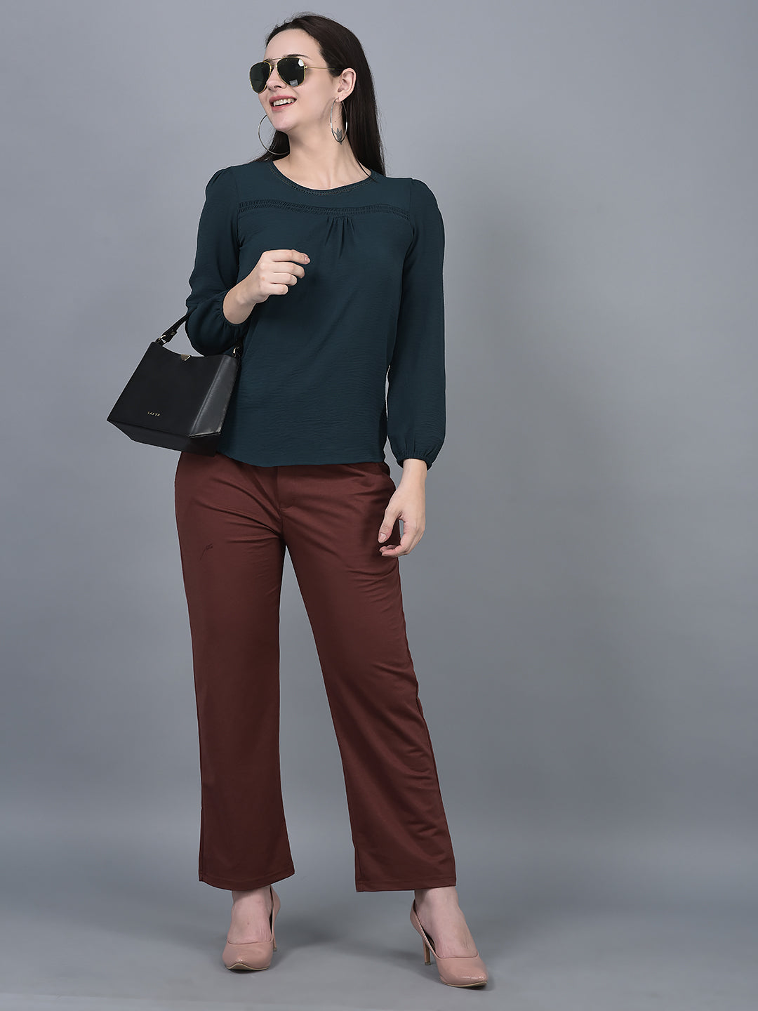 CANOE WOMEN Top Full Length Sleeve Round Neck