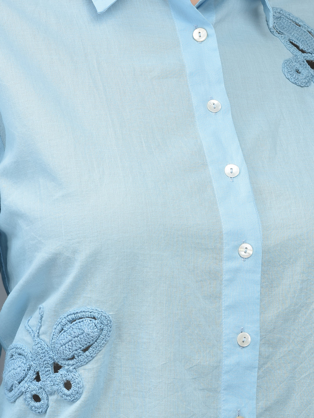 Canoe Women Long Sleeve Relaxed Fit Regular Length Button Placket Shirt