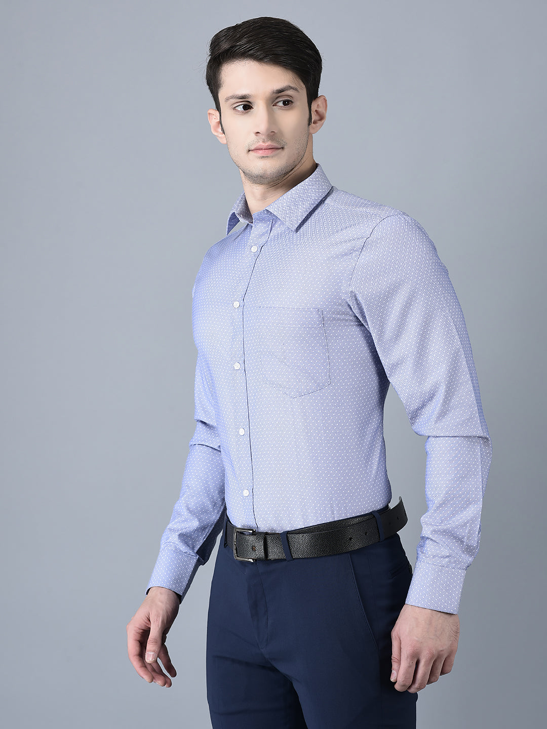 CANOE MEN Formal Shirt Cotton Fabric Button Closure Printed