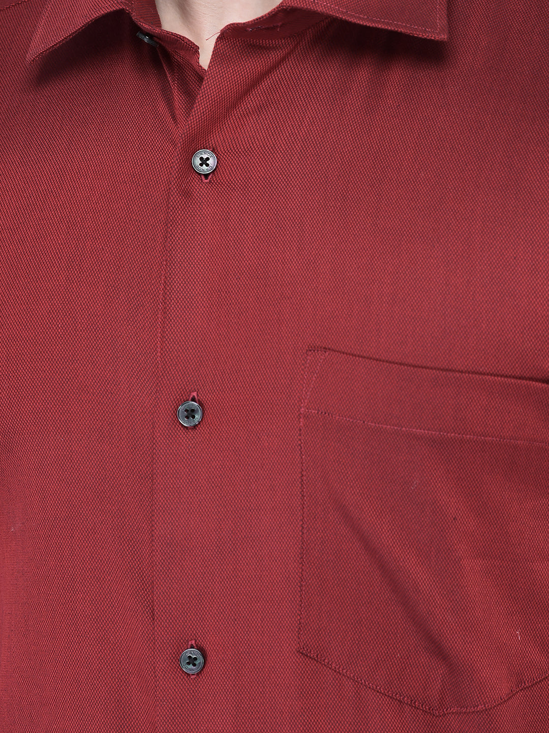 CANOE MEN Formal Shirt Color Cotton Fabric Button Closure