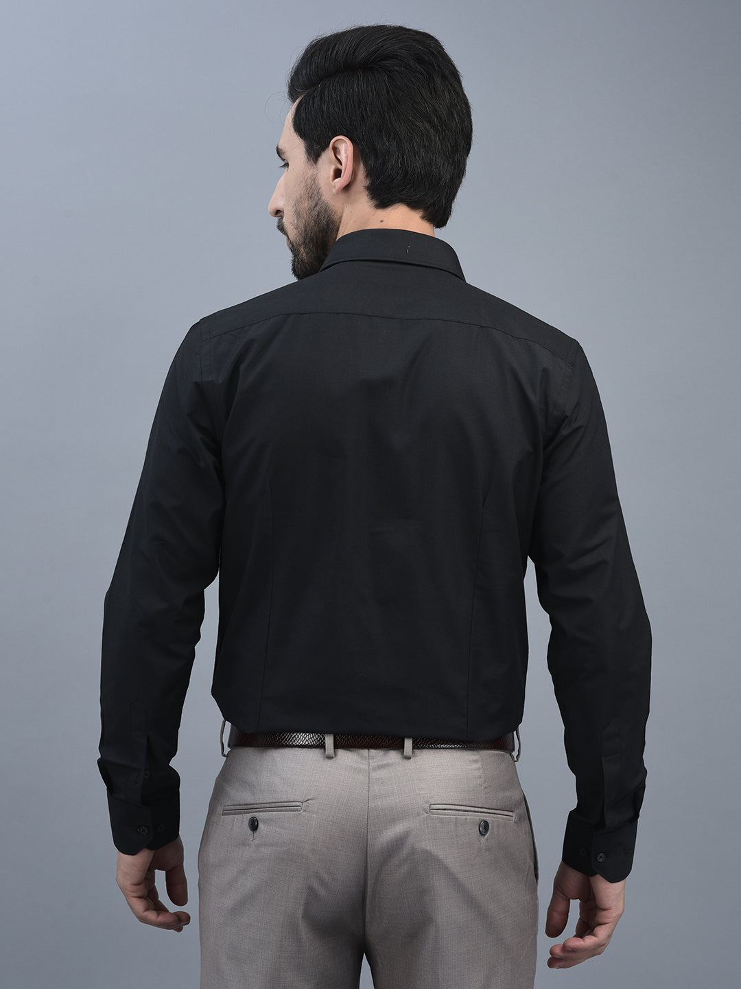 Canoe Men Spread Collar Long Sleeve Length Tailored Fit Formal Shirt