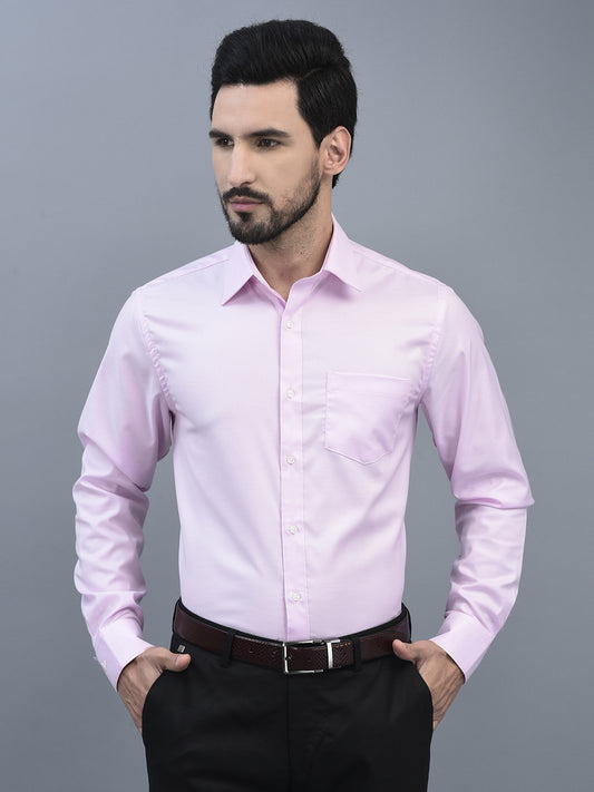 Canoe Men Spread Collar Long Sleeve Length Tailored Fit Formal Shirt