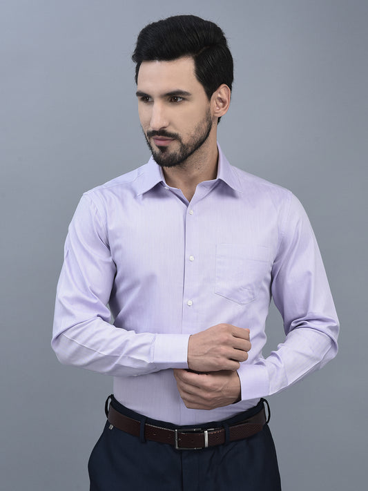 Canoe Men Spread Collar Long Sleeve Length Tailored Fit Formal Shirt