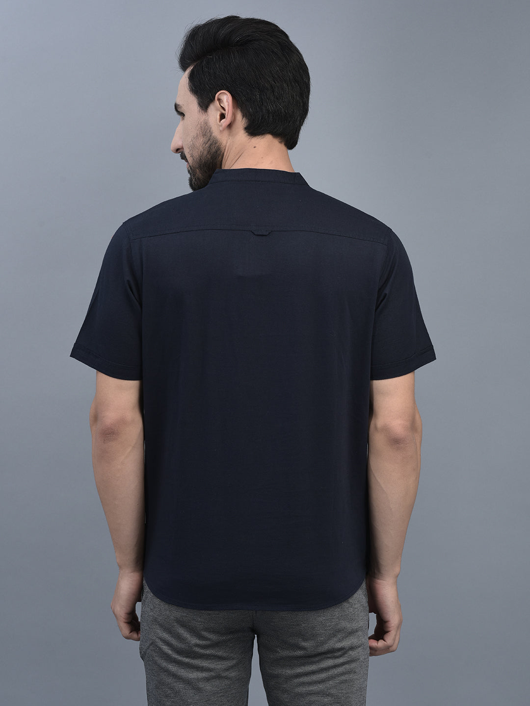 Canoe Men Round Neck Short Sleeve Length Regular Fit Knitted T-Shirt
