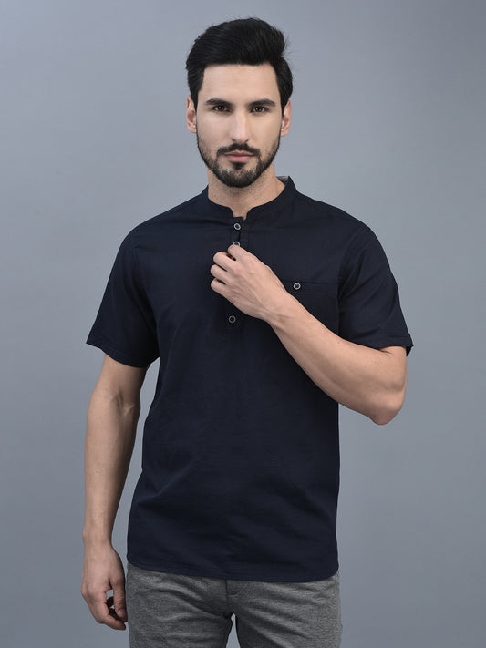 Canoe Men Round Neck Short Sleeve Length Regular Fit Knitted T-Shirt