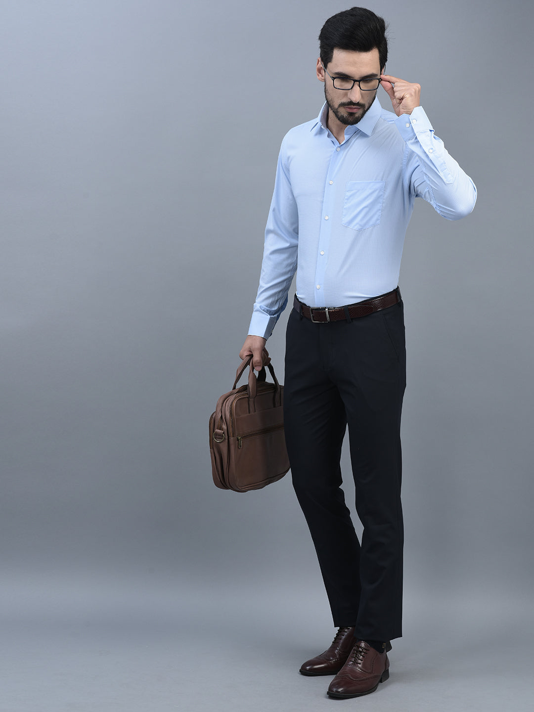 Canoe Men Regular Length Solid Pattern Button Closure Formal Trouser