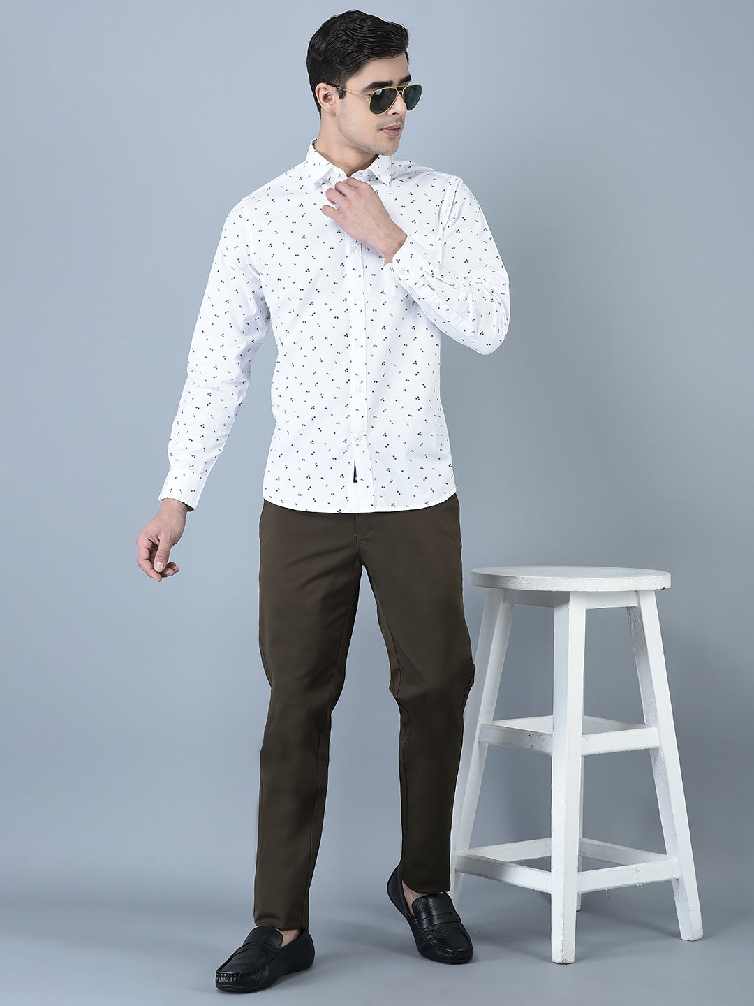Canoe Men Casual Cotton Fabric Button Closure Solid