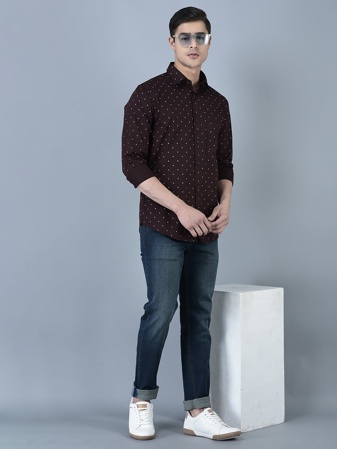 ANOE MEN Denim Trouser DENIM BLUE Color