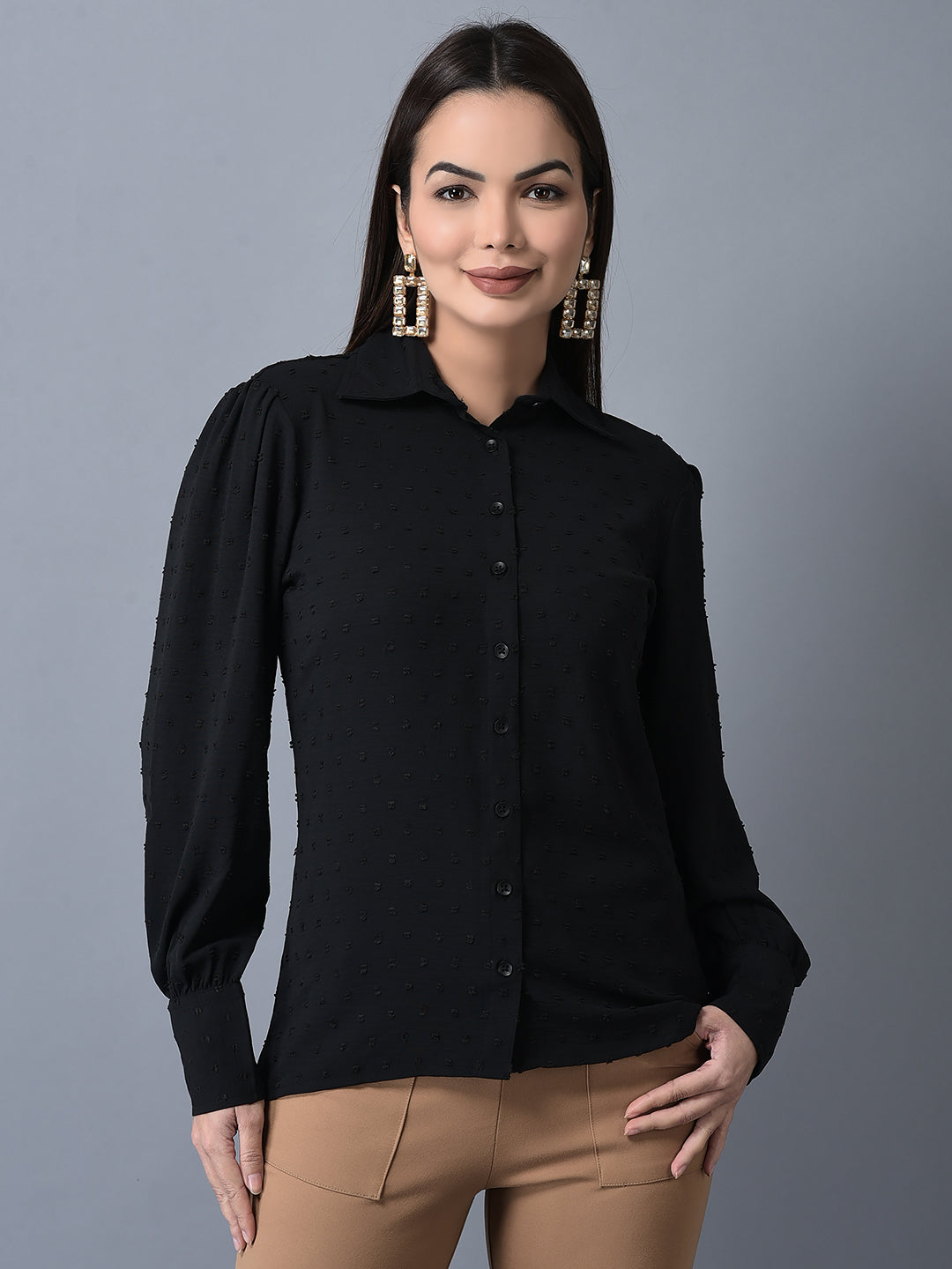 Canoe Women Smart Fit Striped Casual Sustainable Shirt