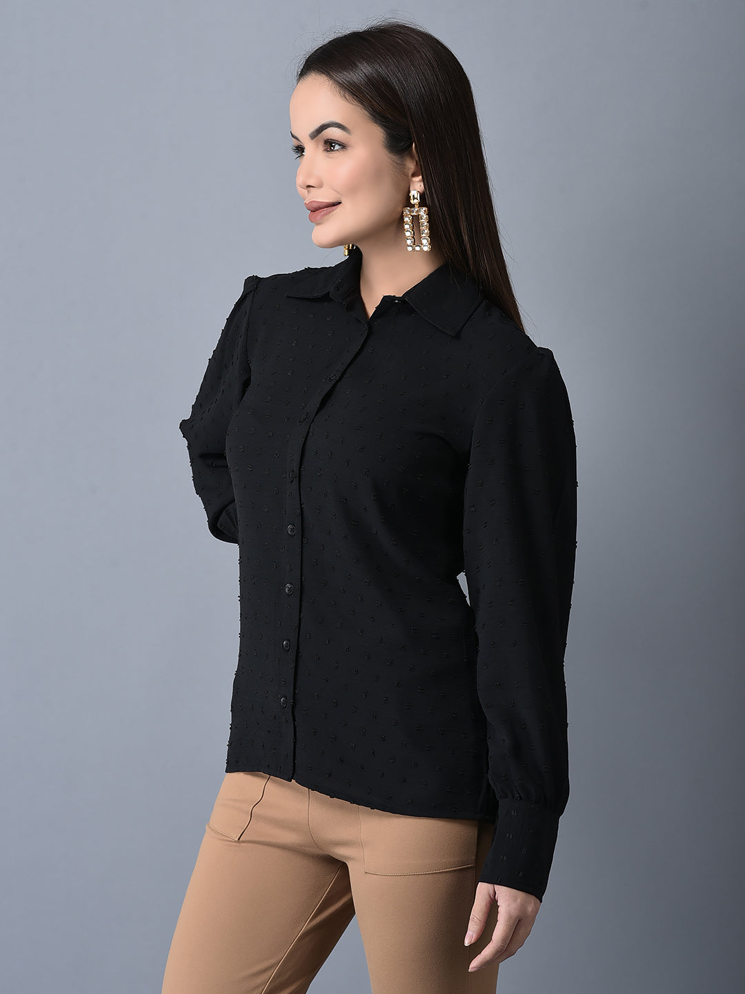Canoe Women Smart Fit Striped Casual Sustainable Shirt