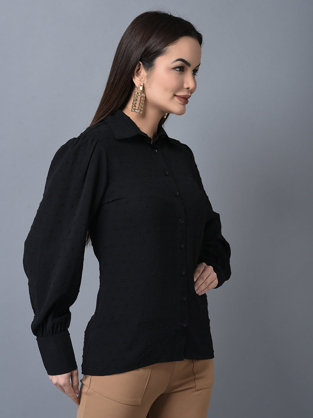 Canoe Women Smart Fit Striped Casual Sustainable Shirt