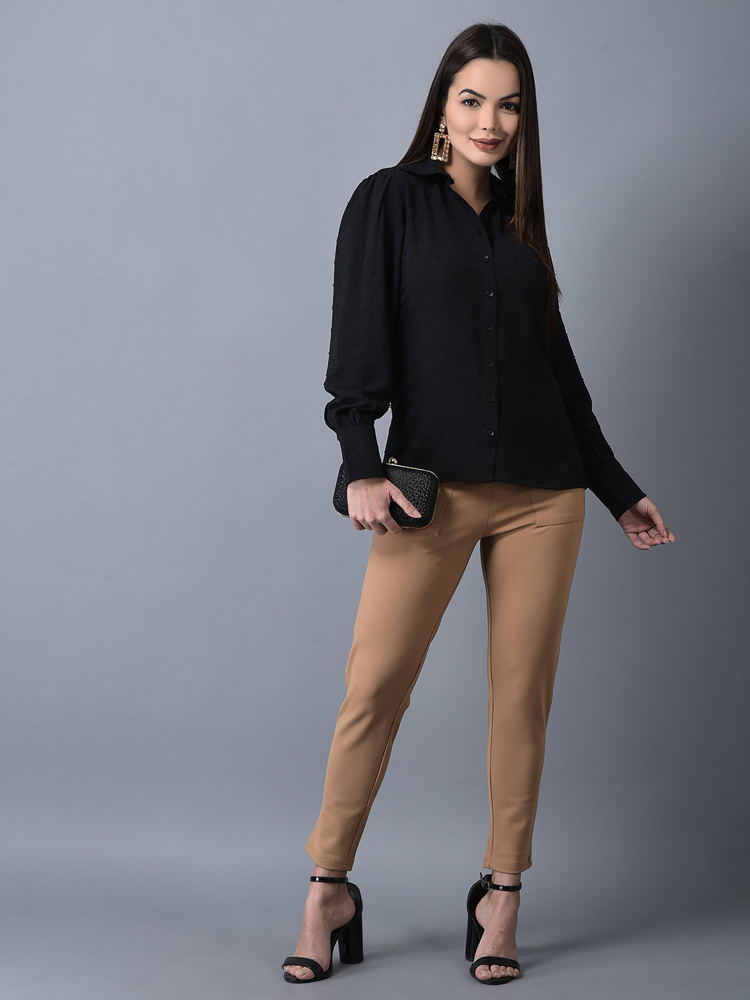 Canoe Women Smart Fit Striped Casual Sustainable Shirt