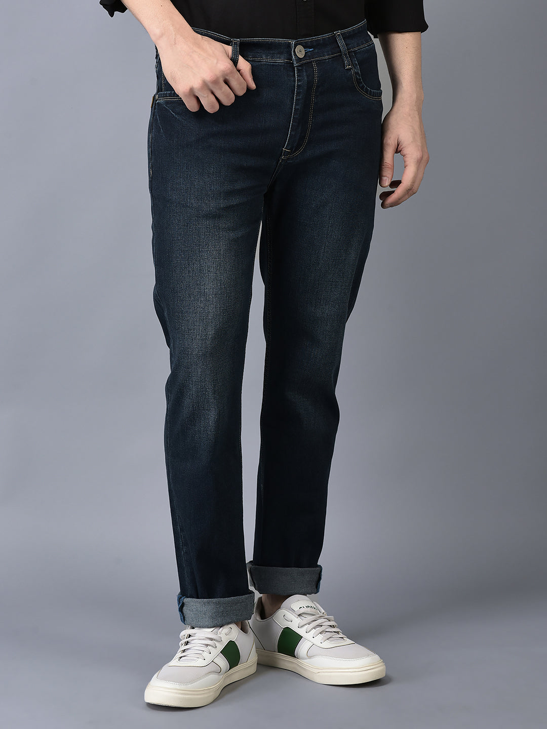 CANOE MEN Denim Trouser DARK BLUE Color