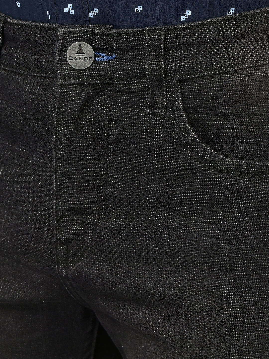 CANOE MEN Denim Trouser D.GREY Color