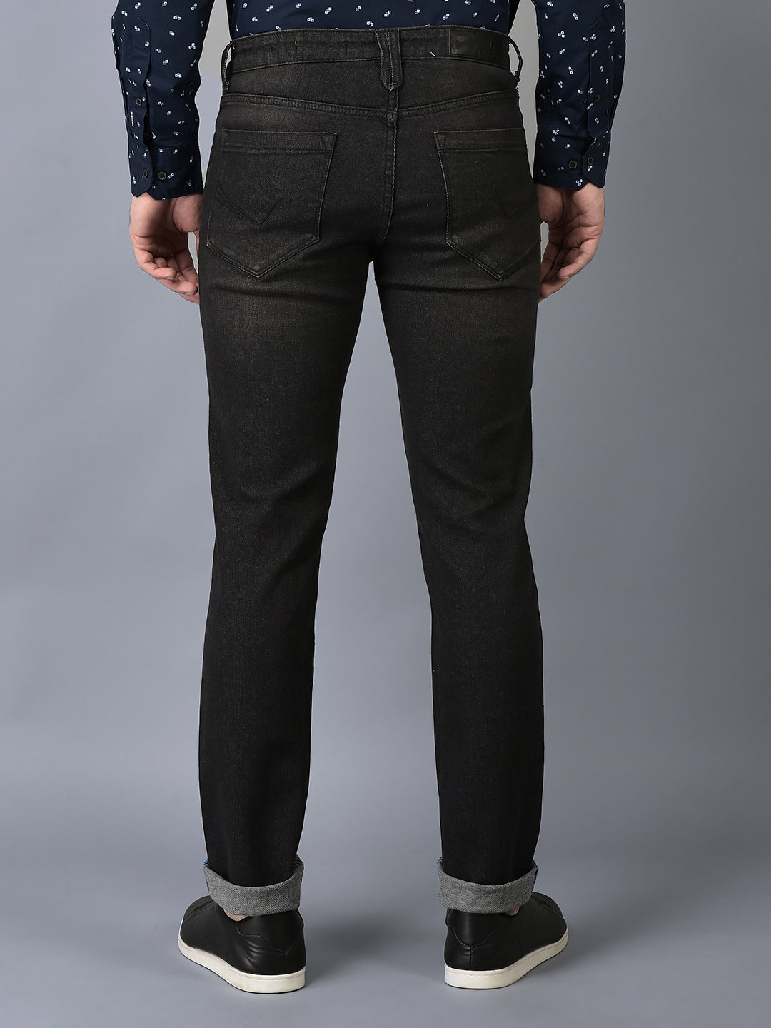 CANOE MEN Denim Trouser D.GREY Color