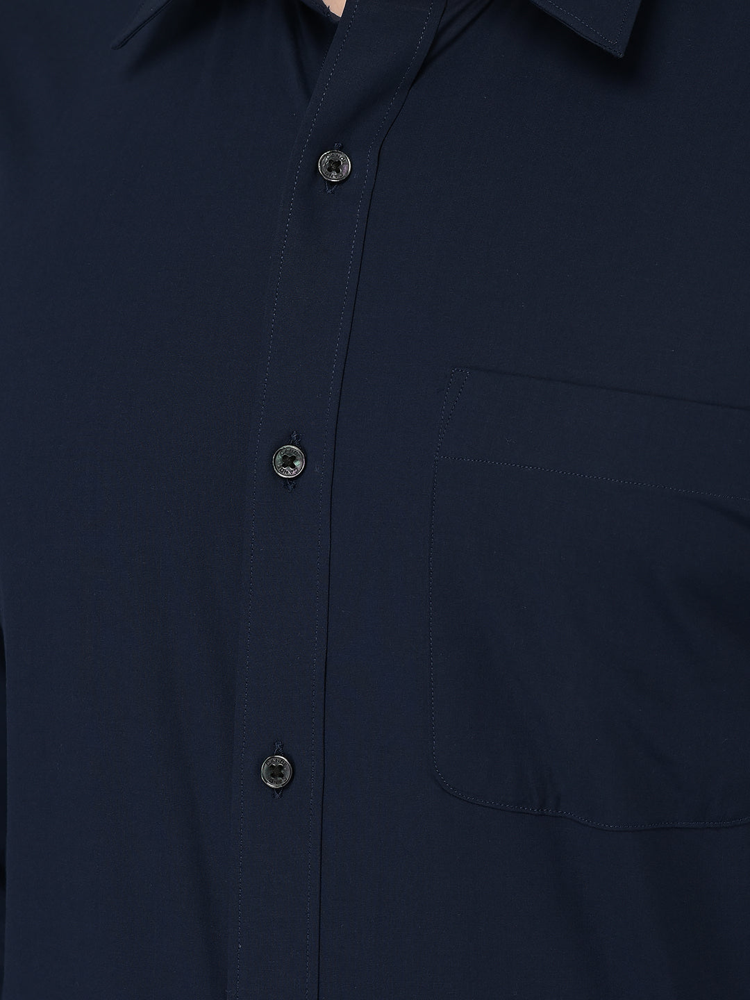 CANOE MEN Formal Shirt Blue Color Cotton Fabric Button Closure Solid