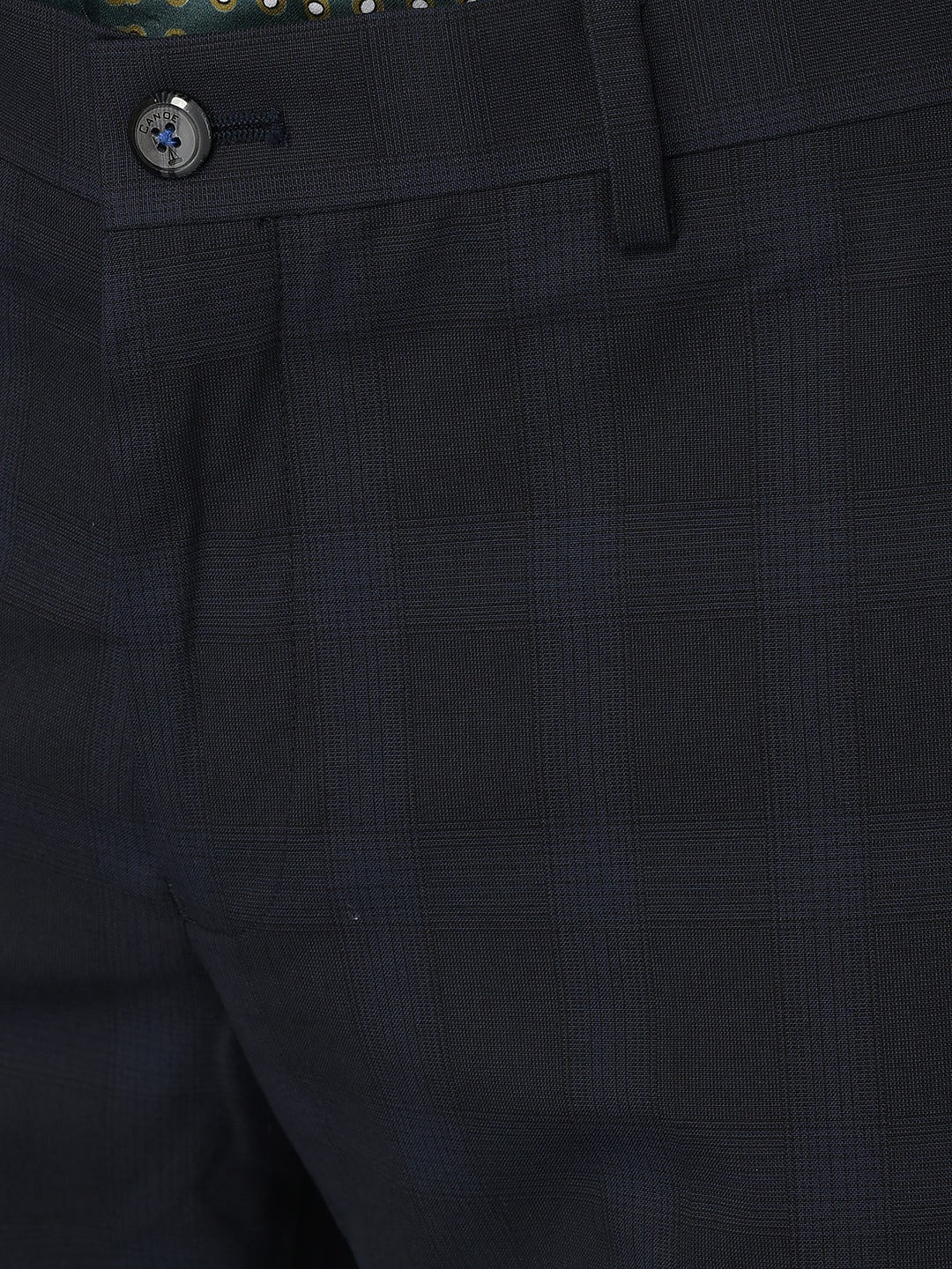 CANOE MEN Formal Trouser Check Pattern With Front Two Pocket
