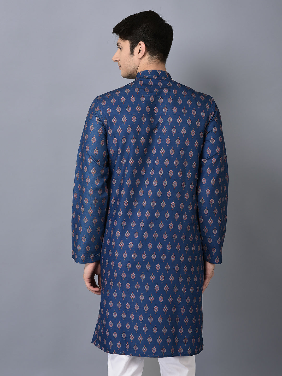 CANOE MEN FORMAL KURTA BLUE COLOR