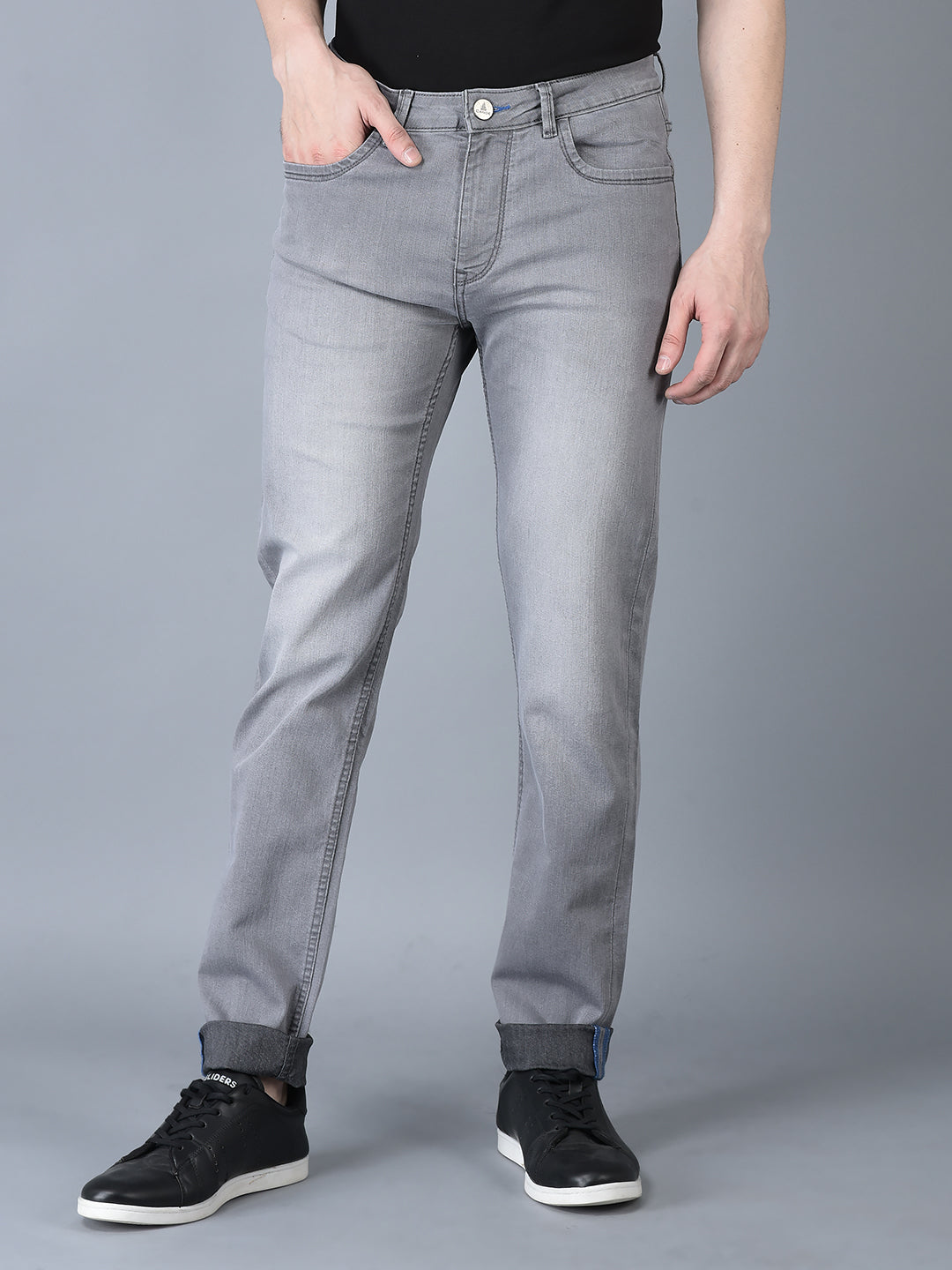 CANOE MEN Denim Trouser GREY Color
