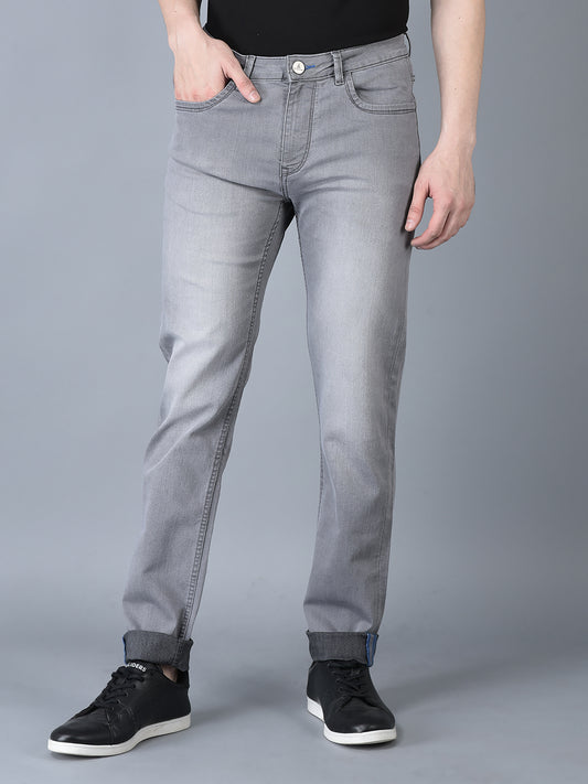 CANOE MEN Denim Trouser  GREY Color