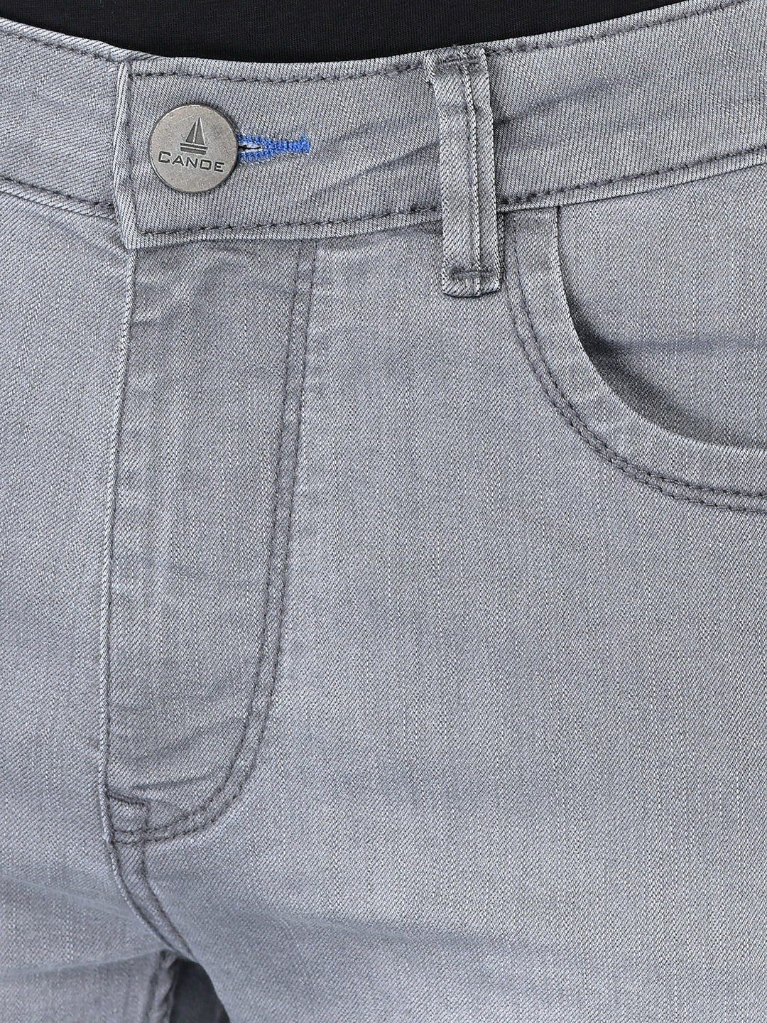 CANOE MEN Denim Trouser GREY Color