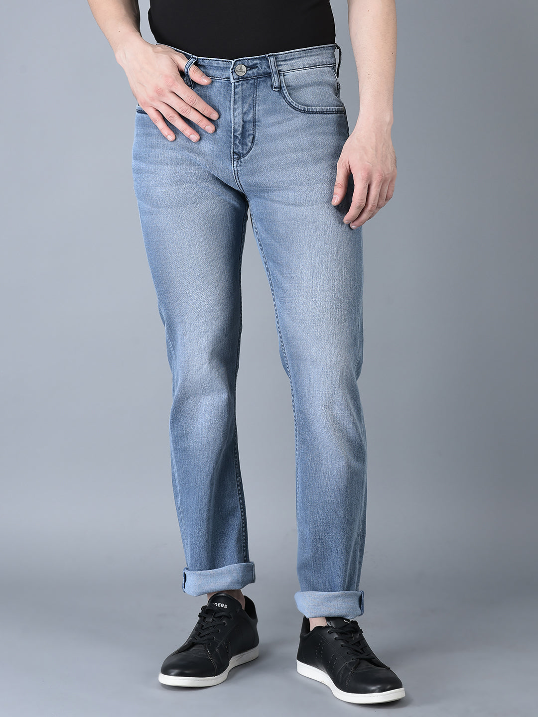 CANOE MEN Denim Trouser POWDER BLUE Color
