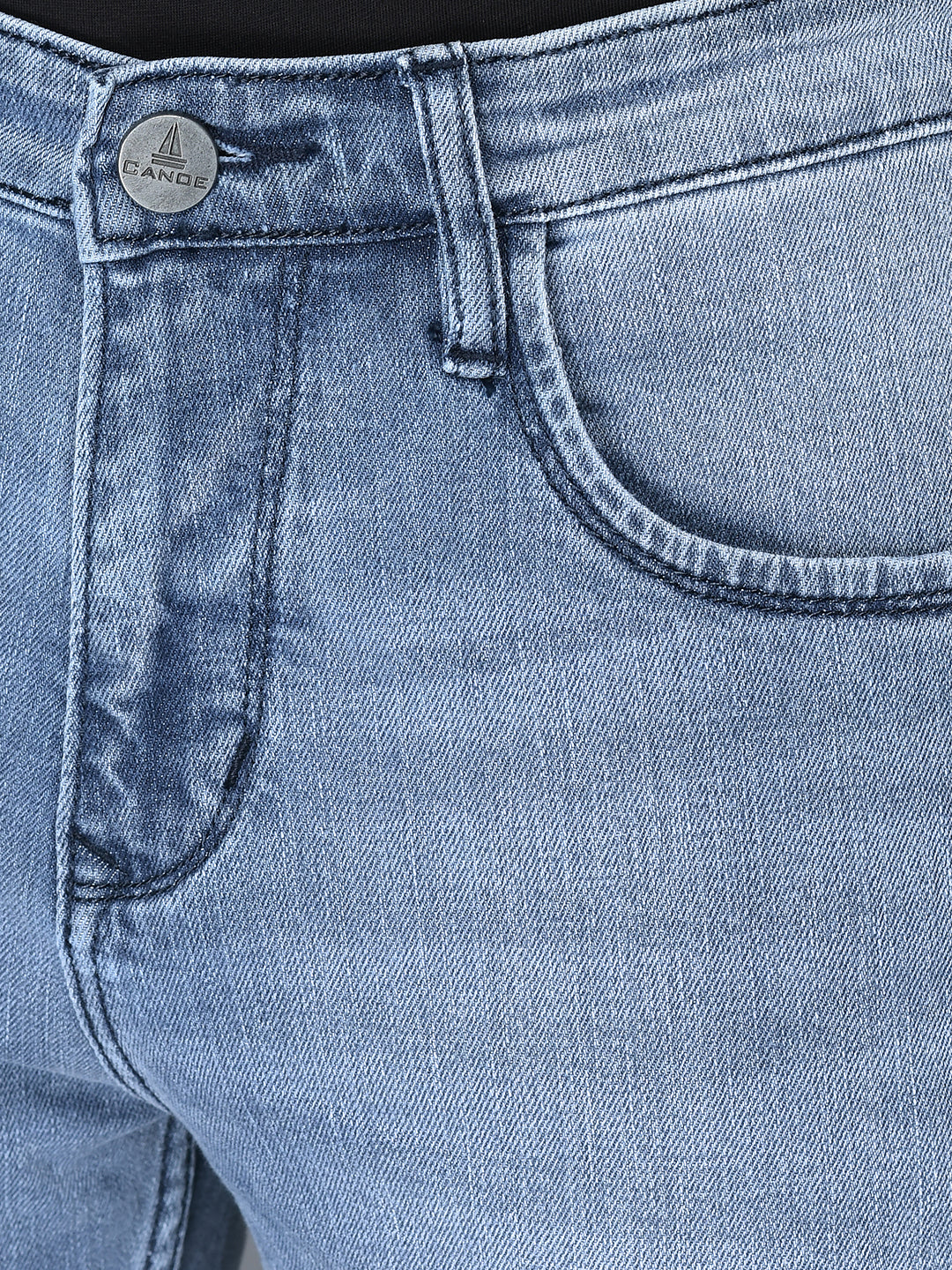 CANOE MEN Denim Trouser POWDER BLUE Color