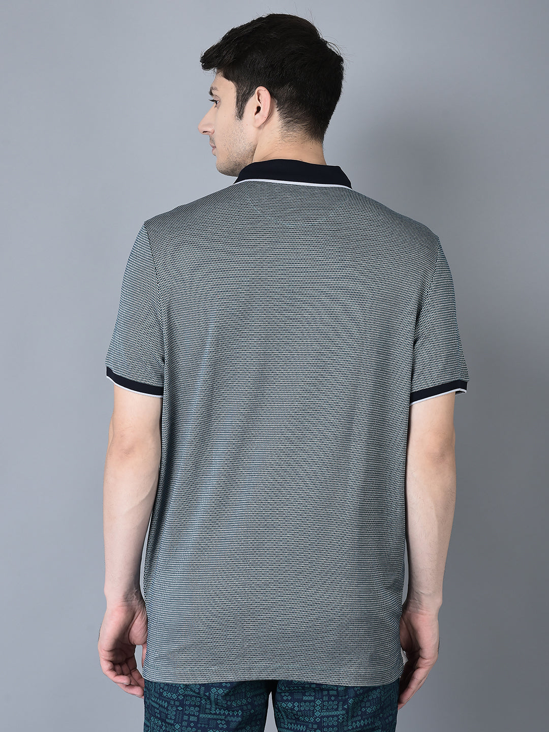 CANOE MEN Cotton Fabric Button Closure Self Design