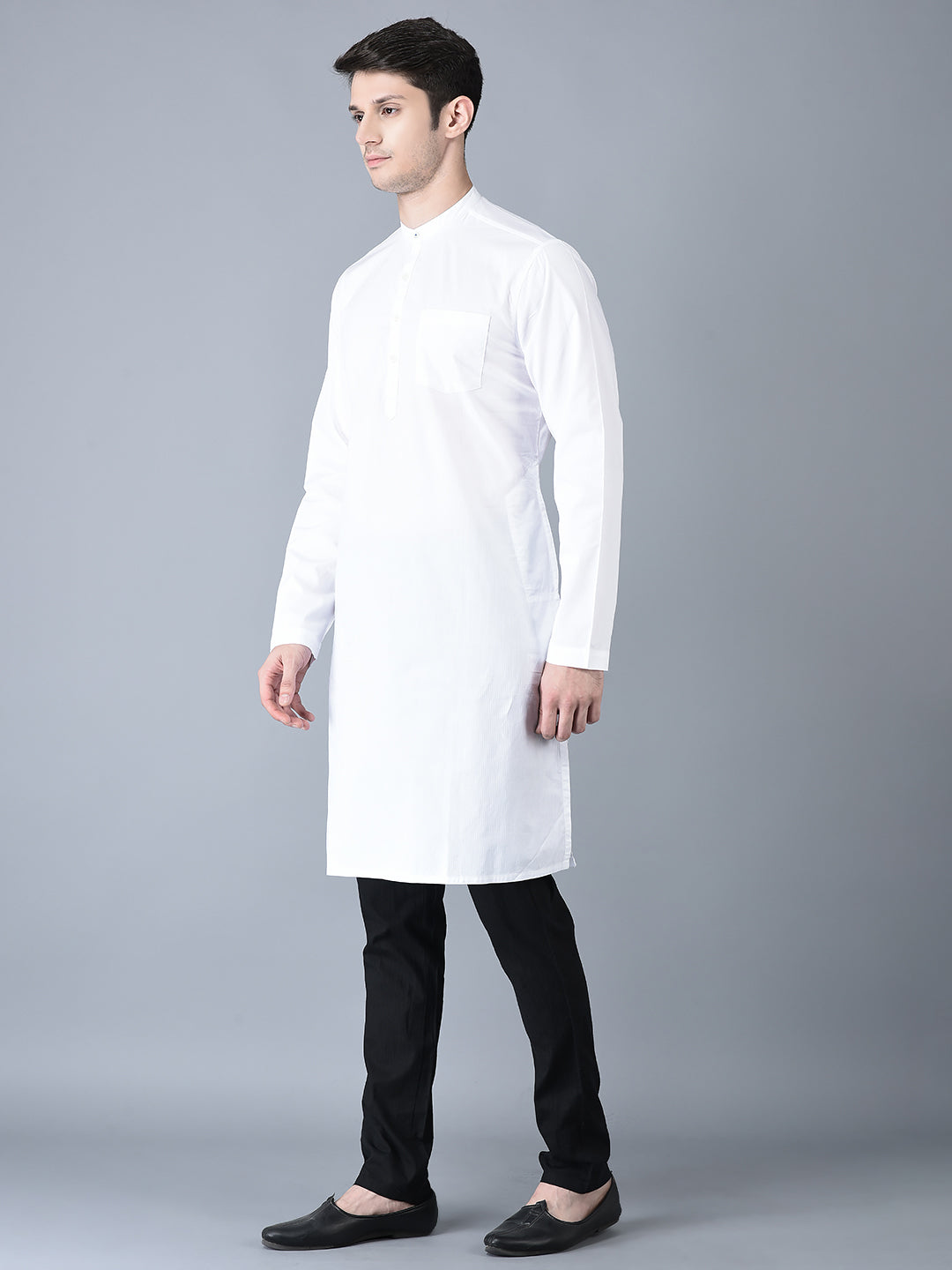 Canoe Men Casual Kurta White Color