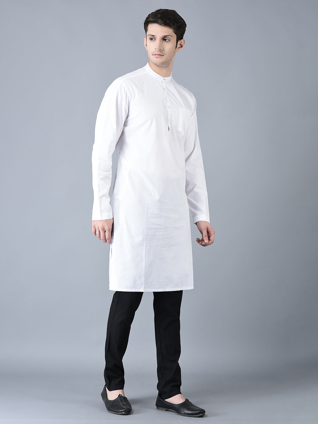 Canoe Men Casual Kurta White Color