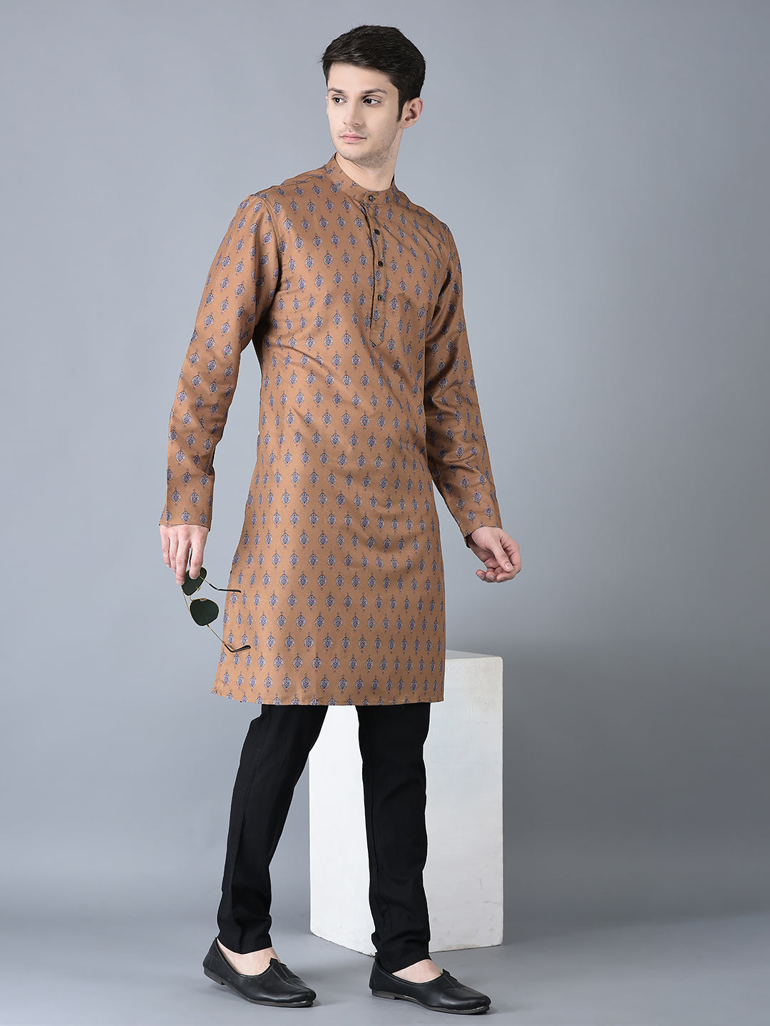 CANOE MEN FORMAL KURTA GOLD COLOR