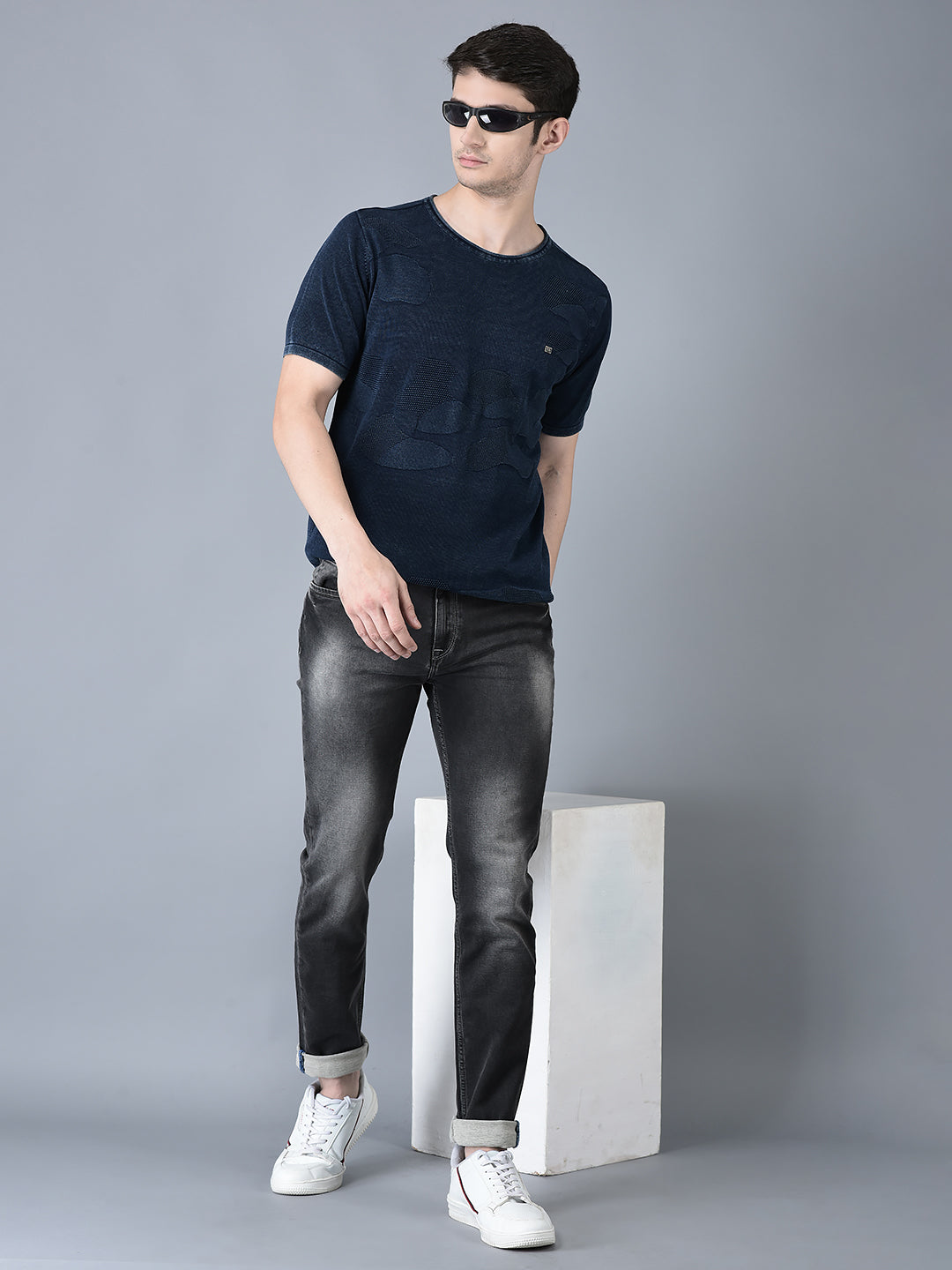 CANOE MEN Denim Trouser Grey Color