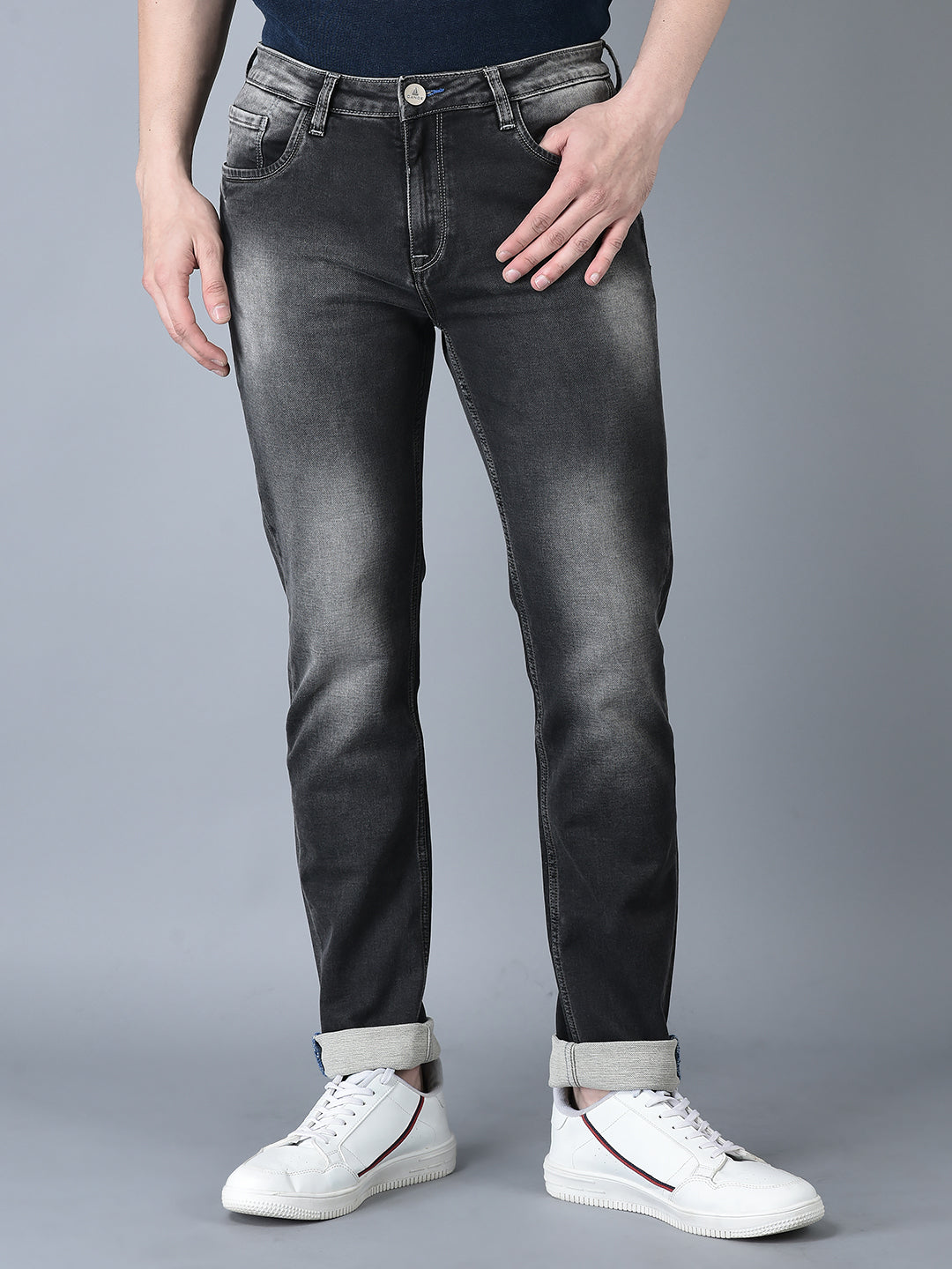 CANOE MEN Denim Trouser Grey Color