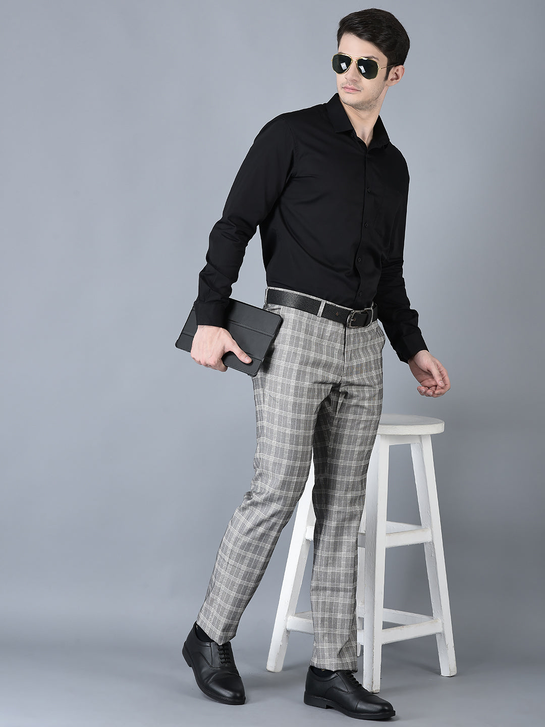 CANOE MEN Formal Trouser Grey Color